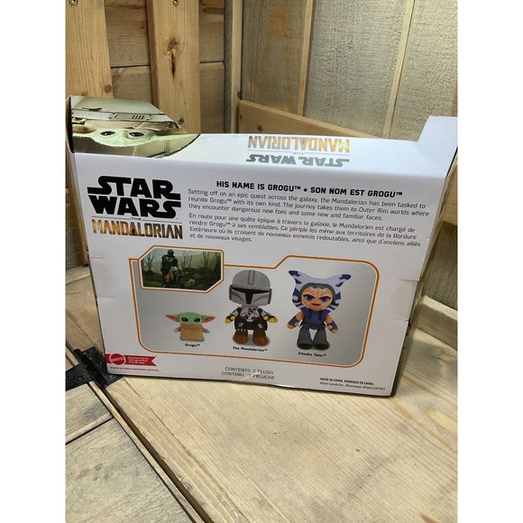 Mattel Star Wars Mandalorian His Name is Grogu 8” Plush Grogu & Ahsoka Tano 3pk - Picture 5 of 6